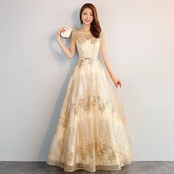 

Noble Elegant Party Casual Dress Host Long Sommerkleid Art Performance Stage Costume Chorus Gown Birthday Dames Jurken A211