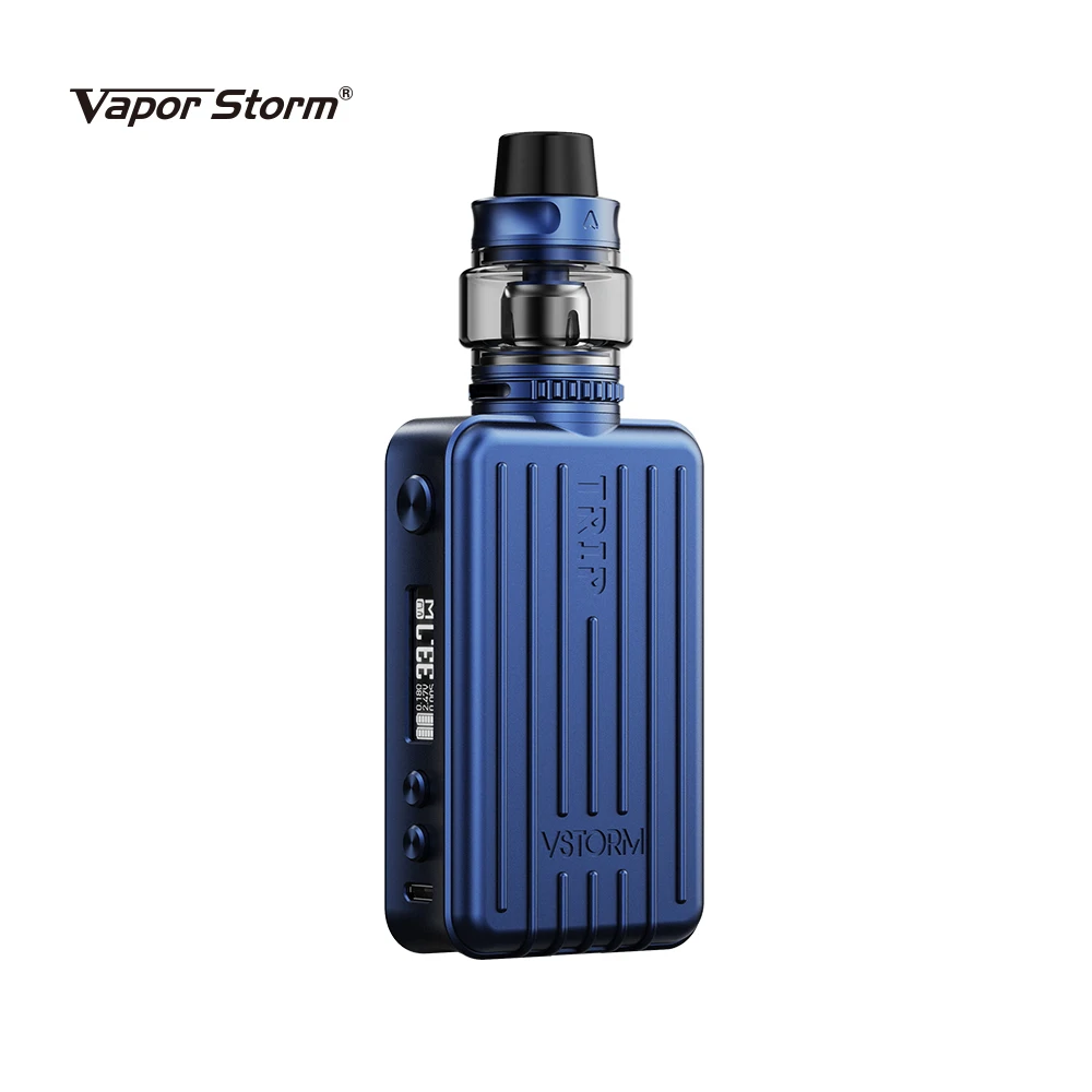Vapor Storm Trip 200 Вт Vape коробка мод питание от 18650 батарея с 6 мл Hawk 510 Ом катушка бак 0,91 с дюймов OLED Vape комплект