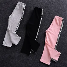 Леггинсы для девочек г. Весенняя одежда новые стильные весенние брюки в Корейском стиле для маленьких девочек верхняя одежда, штаны обтягивающие штаны