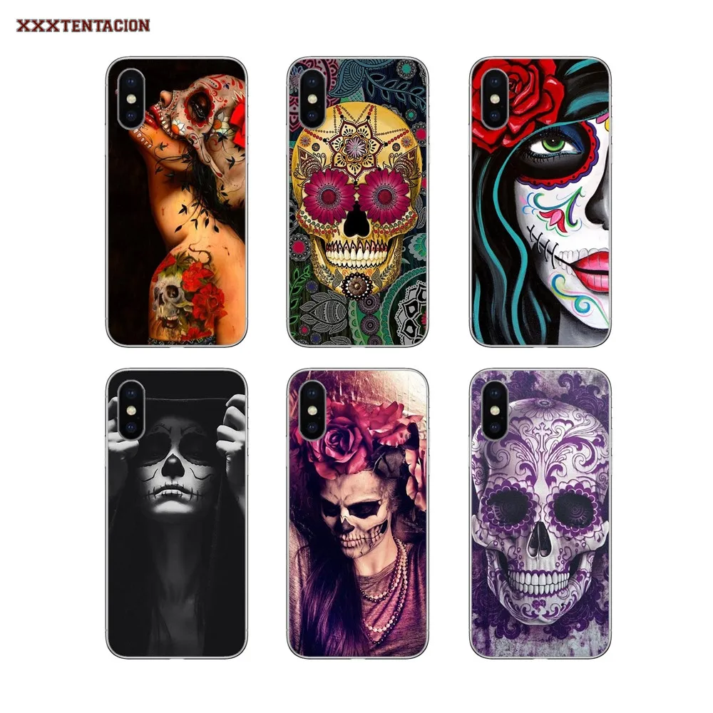 Sugar Skull Satanic Art прозрачные мягкие чехлы для Sony Xperia XZ Z5 Premium 10 L2 XA1 ULTRA X XA XA2 XZ1 XZ2