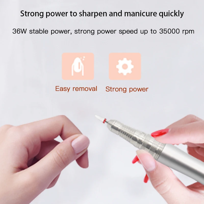 35000rpm Nail Handpiece RRM Brushless Nail Drill Pen Handle Electric Micro Motor Handle for Manicure Nail Polishing Machine 3