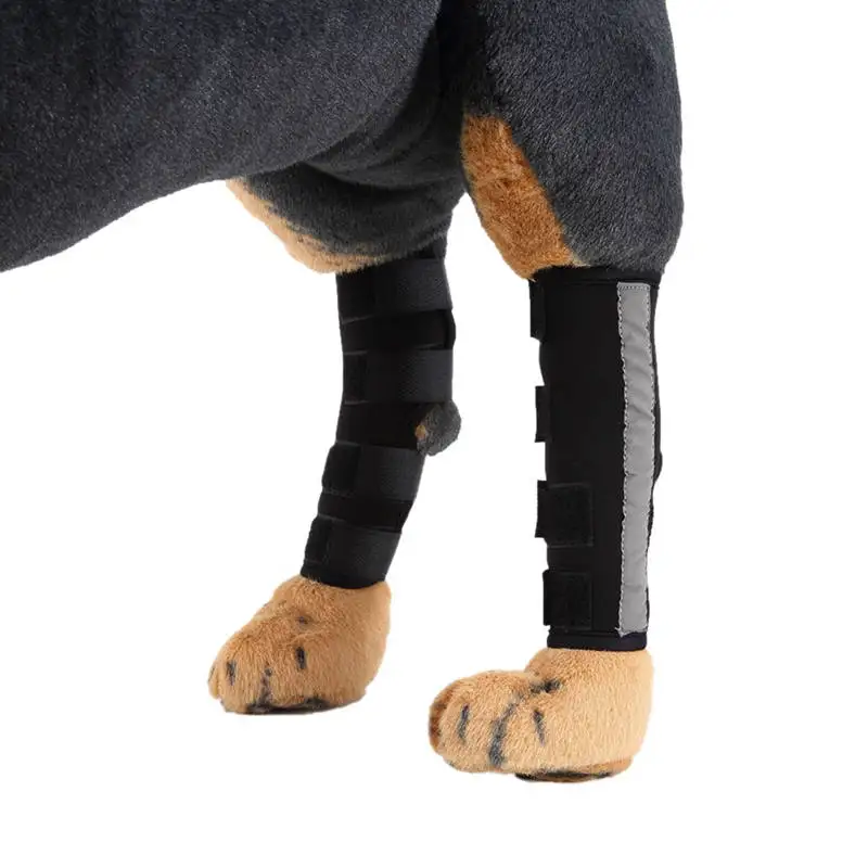 1 пара наколенников ПЭТ протектор шарнир обертывание собака поддержка Скоба для собаки ноги собаки хирургическая травма фиксированная