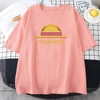 One Piece Mugiwara Hat Luffy Men's T-Shirts Oversize Crewneck T-Shirts Summer Breathable Cotton Clothes Fashion Couple Tshirts ► Photo 2/6