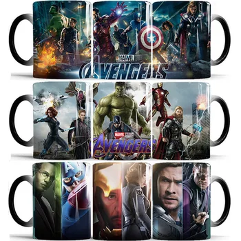 

1Pcs New 350mL Avengers Mugs Marvel Coffee Mug Super Hero Color Changing Mug Creative Ceramic Milk Tea Cup Best Gift for Friends
