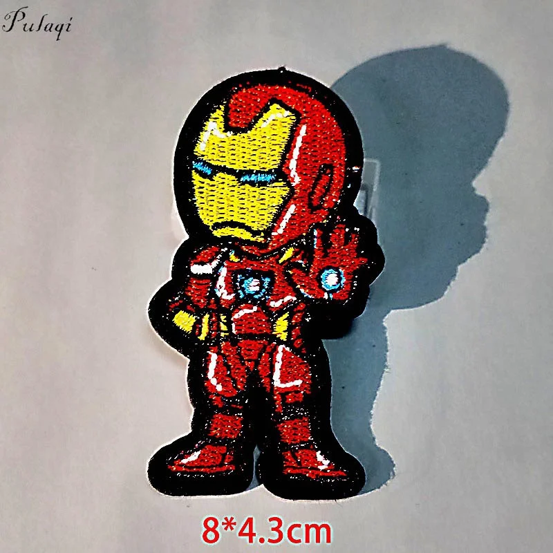 Pulaqi Sequin Avengers Patch DIY Embroidered Patches For Clothing Sew On Patches Cartoon Marvel Stickers Badge Patch For Clothes