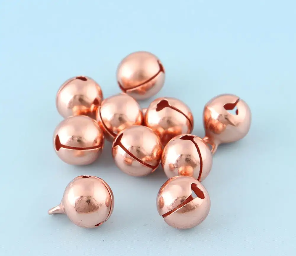 Jingle Bells Blocks 50Pcs 11Mm Campane Di Natale Campane In Oro Rosa Campane Di Nozze Campane Per Bollitore Campane Per Collare Per Animali Domestici 