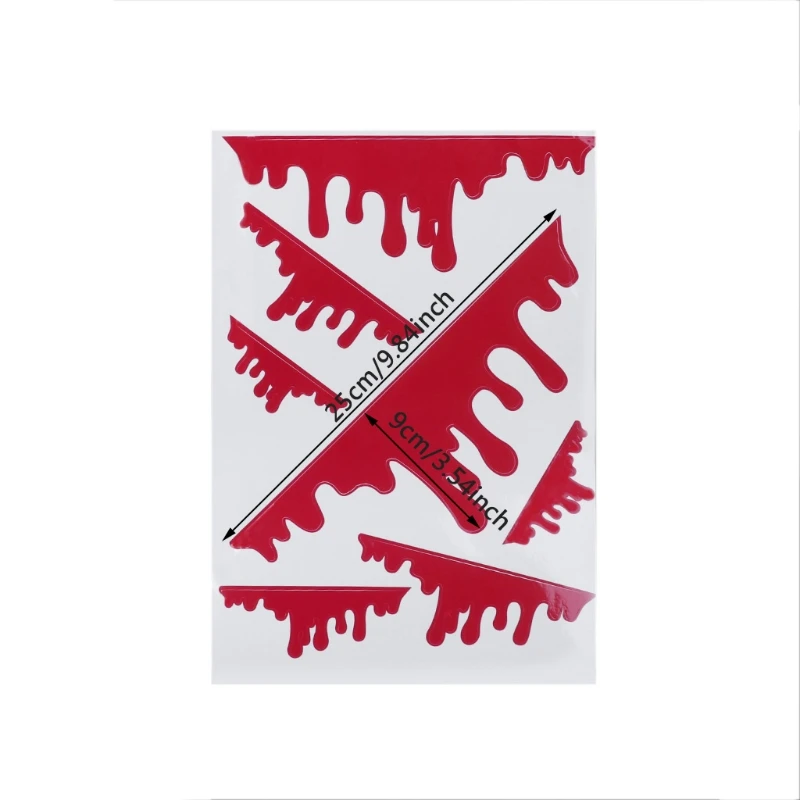 

7 Pcs Funny Bleeding Red Blood Drip Zombie Undead Reflective Car Vinyl Sticker