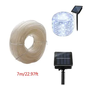 

7m 12m 22m LED Solar Garden Light Rope String Lights Outdoor Solar Powered Strip MOLC