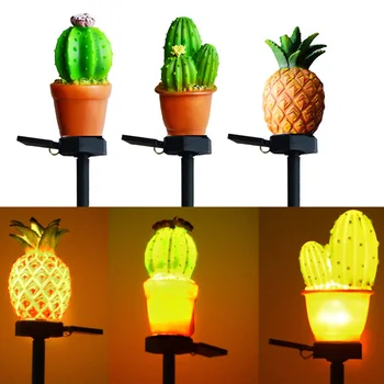 

Pineapple Solar Lawn Lamp Outdoor Cactus LED Lights For Home Yard Courtyard Garden Decoration Lamps Waterproof 1pc