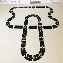 Игровой Дорожный Коврик-головоломка, коврик для пола, гибкий автомобильный трек, ковер, сделай сам, детская игра, Набор пазлов, веселые развивающие игрушки для детей, мальчиков, рождественский подарок