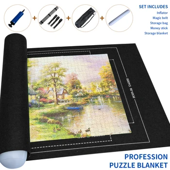 

Puzzles Mat Jigsaw Roll Felt Mat Play Mat Large For Up To 3000 Pieces Puzzle Accessories Portable Travel Crawling Mat Baby Toys