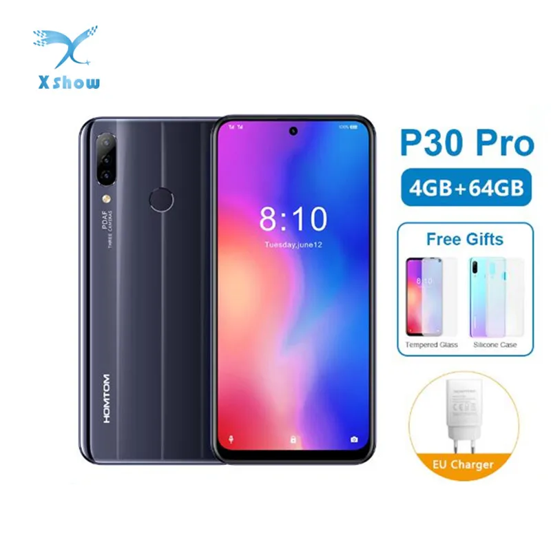 Смартфон HOMTOM P30 pro 4 + 64 гб 6 41 дюйма Android 9 0 тройная камера 13 мп|Смартфоны| |