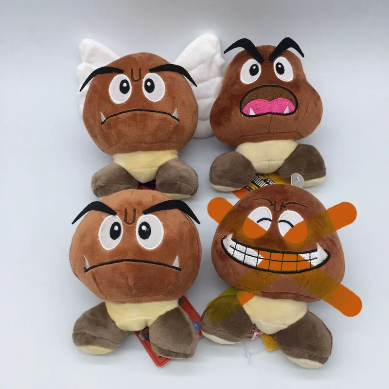 3pcs Игра Супер Марио Bros Плюшевые игрушки 16 см смех гомба с крыльями плюшевые мягкие с наполнением игрушки куклы для детей рождественские подарки SA1226 - Цвет: 3pcs