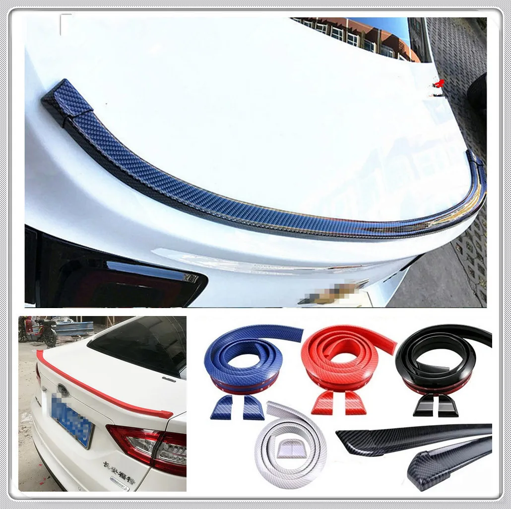 

Car 1.5m Carbon Fiber Rubber tail Rear Spoiler Wing for Toyota V Hilux Land Cruiser Avanza Carina Celica Corona