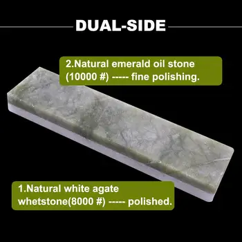 

High Quality 1Pcs Ultra Hard 8000# & 10000# Double-sided Sharpening Agate Oil Stone Grinding Stone Fine Pure Natural Grindstone