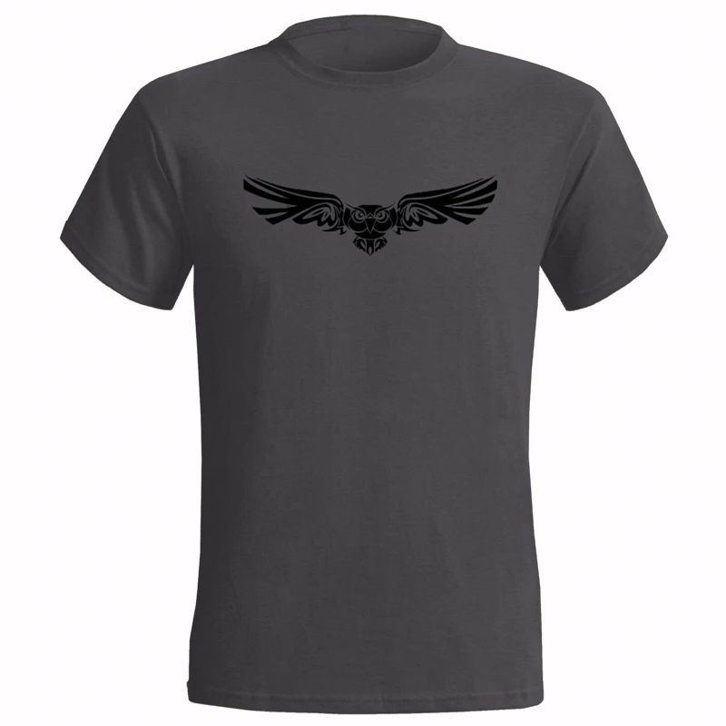 Owl In Flight Tribal Art Mens T Shirt Gift Present Tattoo Maori Ethnic Native Street Tee | Мужская одежда