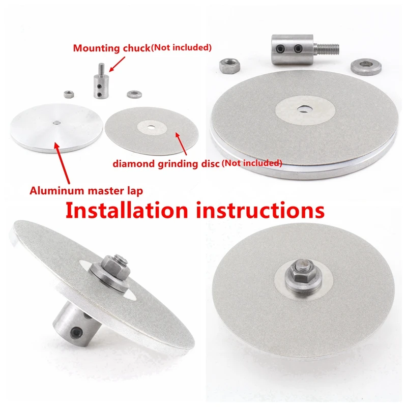 put the diamond disc on the aluminium disc-800