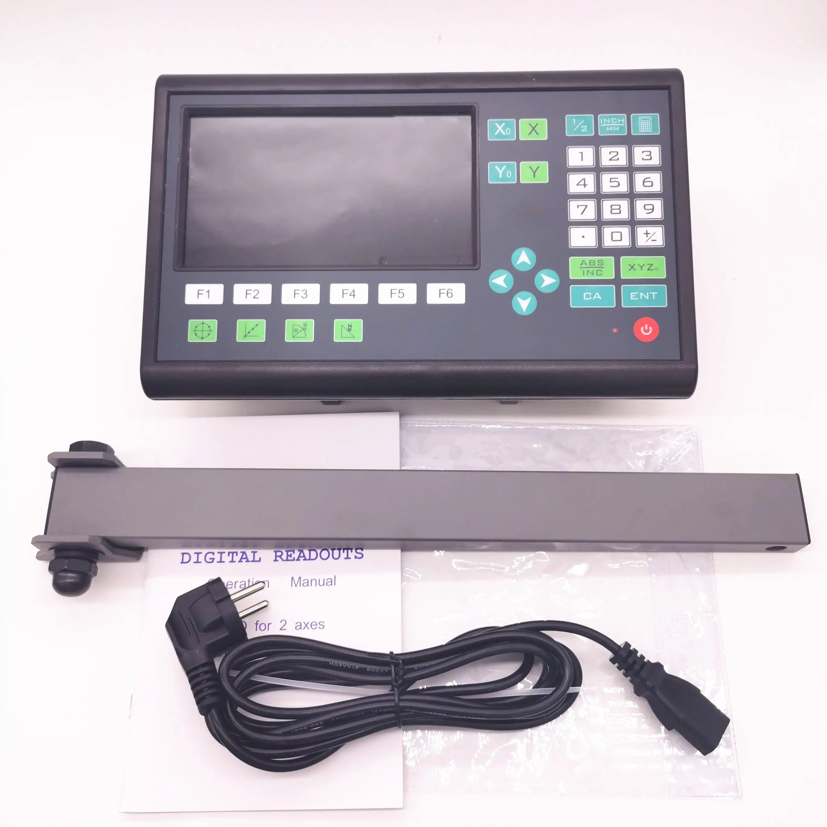 Высокая точность 2 оси lcd DRO цифровая индикация и 2 шт. 0-1000 мм линейная шкала датчика для фрезерного токарного станка