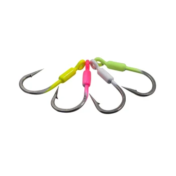 40pcs Snapper Jig Weighted Hooks 3g White/Pink/Yellow/Chartreuse Fishing Hooks 2