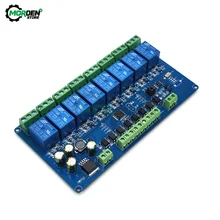 Modbus RTU 8-kanał 8CH przekaźnik przełącznik modułu 8-Way wyjście 8-sposób wejścia RS485 TTL komunikacji UART 7-30V łącznik przekaźnikowy