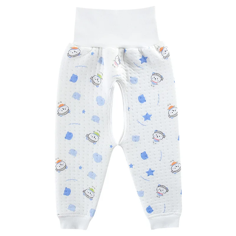 

2019 New Style Childrenswear Three Layer Warm Infants Household Baby High-waisted Bellyband Open File Pants