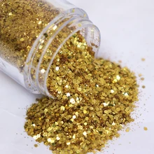 1 frasco/caixa 10ml ouro prata mix glitter em pó lantejoulas diy sparkly paillette dicas charme flocos para gel unhas arte decorações(China)
