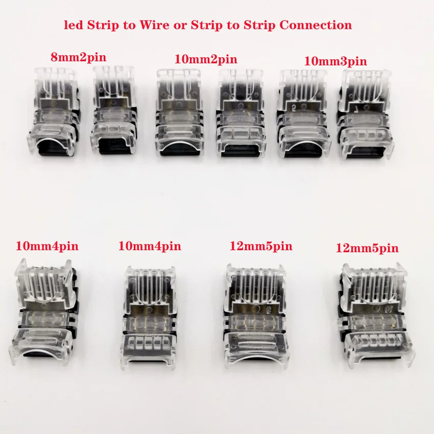 

5pcs 2pin 3pin 4pin 5pin 6pin LED Strip Connector for RGB RGBW RGBWW 3528 5050 LED Strip Light Wire Connection Terminal Splice