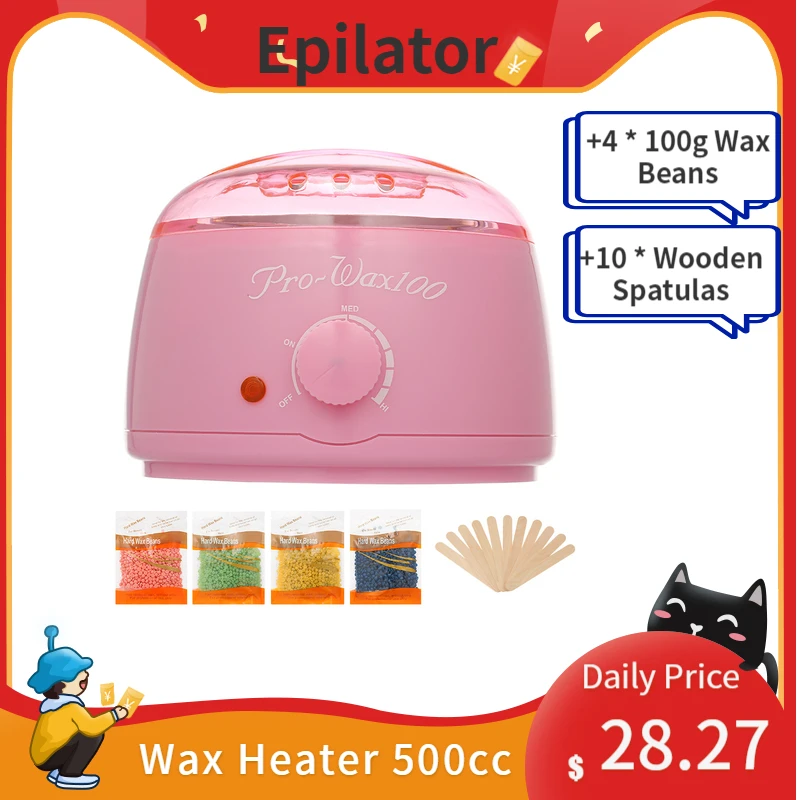 

Pro Warmer Wax Heater 500cc SPA Hand Epilator Feet Paraffin Heater Body Depilatory Hair Removal Tool Bean Wax Machine Kit
