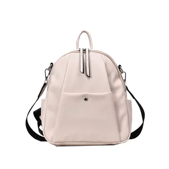 

Solid Color Backpack Lady's Vintage Spring Summer Fashion Women's Fashion Multifunction Wild Bag Soft Elegant Bucket Bag