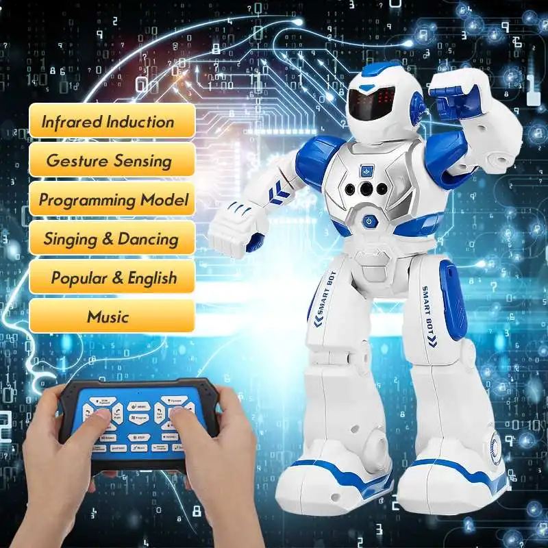RC Music Dance Robot Toy Remote Control Gesture Robot Smart Action Infra-red Interactive Toy Gift For Children Kid