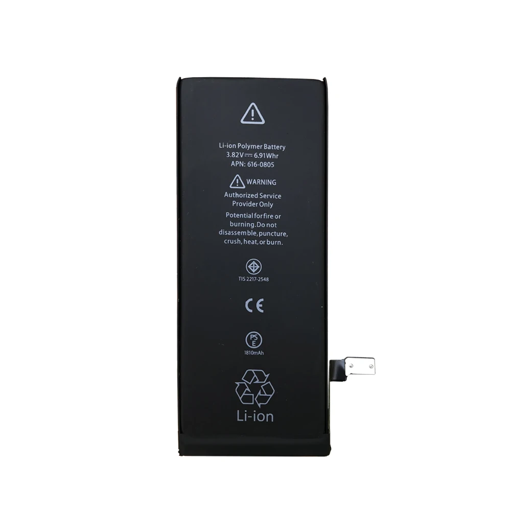 Литиевая батарея высокого качества с реальной емкостью 3,82 V 1810mAh для iPhone 6 6G iPhone6 iP6, аккумуляторные батареи для телефонов