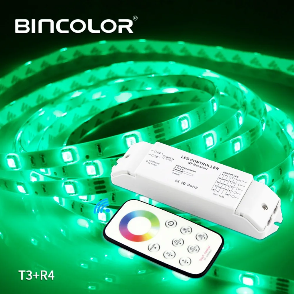 Беспроводной пульт дистанционного управления Bincolor T3 с R4 RGB светодиодным диммером