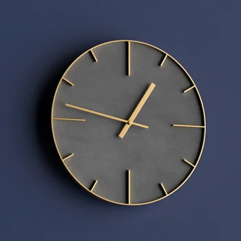 

Metal Silent Wall Clock Simple Creative Modern Gray Nordic Design Gray Living Room Office Reloj Pared Home Decor BE50wc