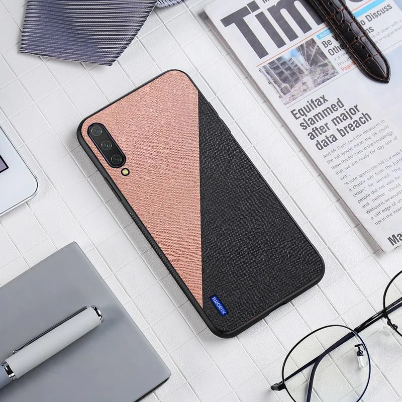 Тонкий тканевый чехол Mi 9T 9 Pro для Xiaomi Note 10 Lite 8 SE A3 кожаный с текстурой Xiomi