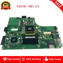 Материнская плата для ноутбука Asus K55VJ K55VM REV 2,0 A55V полностью протестирована и отлично работает