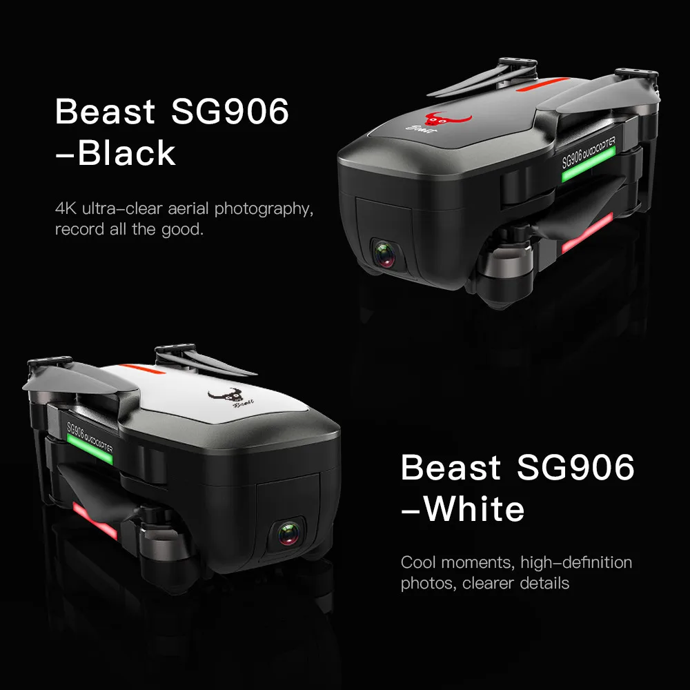 SG906 gps wifi FPV Квадрокоптер с 4K Ультра прозрачная камера бесщеточный селфи складной gps/оптический поток позиционирования Hover RC Дрон