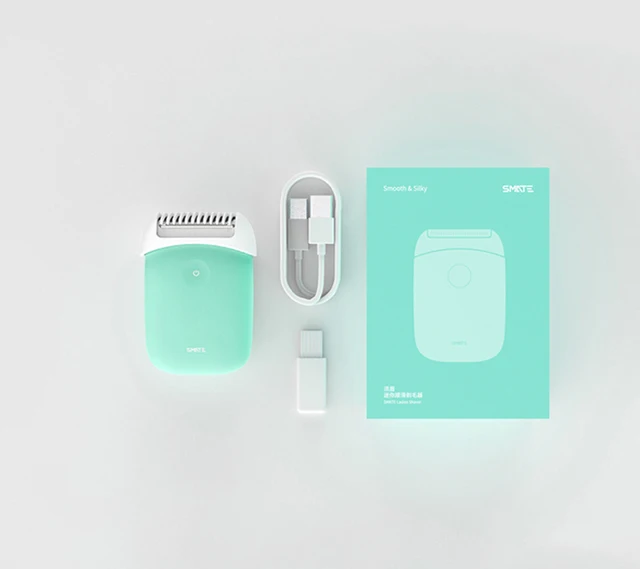 Xiaomi Mijia Smate Electric Epilator Hair Removal Trimmer Ipx7 Usb Rechargeable Mint Green Portable Smooth Shave Hairs 3 In One Smart Remote Control Aliexpress