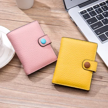 

Color contrast Top Layer Leather Men Wallet With Coin Pocket Fashion Large Capacity Women Purse Genuine Leather Lady Wallets 50