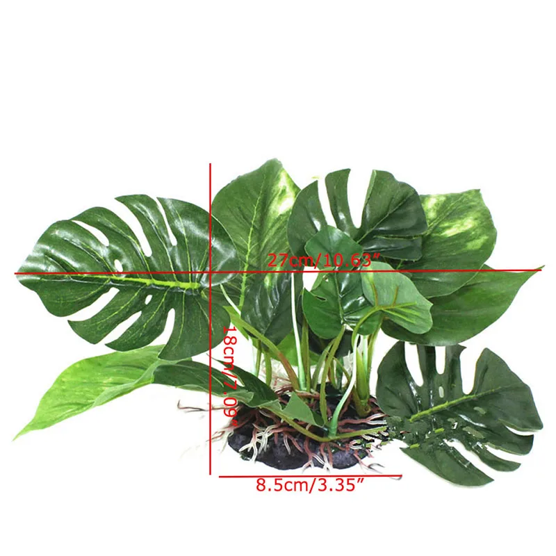 Artificial Green Fake Plastic Plant Plastic Aquarium Ornament Fish Tank Decor