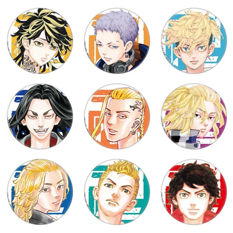 Anime Tokyo Revengers Brooch Cartton Metal Badge Pin Cosplay Accessories Buttons Collection Gift