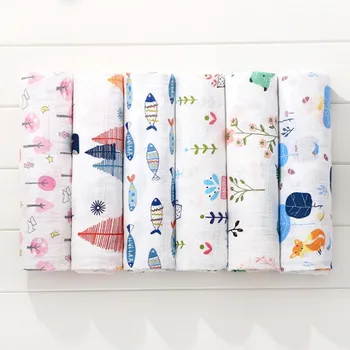 

Muslin Baby Swaddles Newborn Blankets 100% Cotton Super Soft Baby Bath Towel Infant Wrap Sleepsack Soft Baby Swaddle Blanket