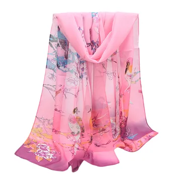 

Scarf For Women The Neck Printed Chiffon Beach Towel Scarf Printing Long Soft Wrap Scarf Ladies Shawl