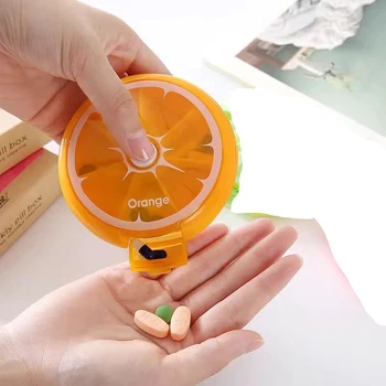 

1PC Weekly Rotating 7 Day Pill Container Pill Box Splitter Pill Organizer Medicine Box Cutter Travel Pillbox Health Stationery