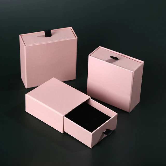 Paper Drawer Jewelry Box for Necklace Ring Earrings Jewelry Packaging for  Small Business Gift Boxes for Jewellery - AliExpress