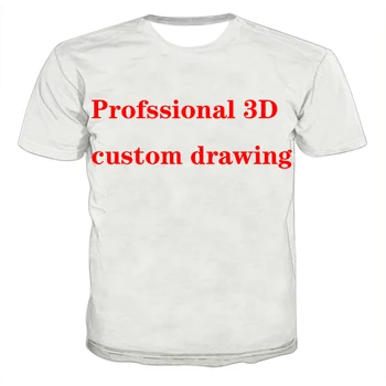 

3D Print Custom T-Shirt/Hoodie Short Sleeve O-neck Design Unisex Polyester Spandex Fabric Asian Size S-6XL Private Custom