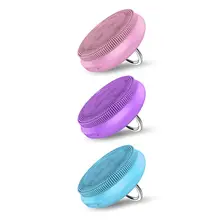 Электрическое очищающее средство для лица с usb-зарядкой, портативное водонепроницаемое средство для снятия макияжа, щетка для сухого и влажного очищения лица