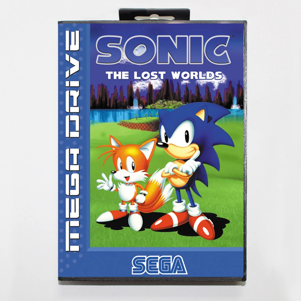 Соник Ежик Затерянные миры 16 бит MD игровая карта для sega Mega Drive/Genesis с розничной коробкой