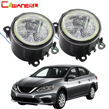 

Cawanerl 2 X Car Accessories LED Fog Light Angel Eye DRL Daytime Running Light 12V For Nissan Sentra 2.0L L4 2009 2010 2011 2012