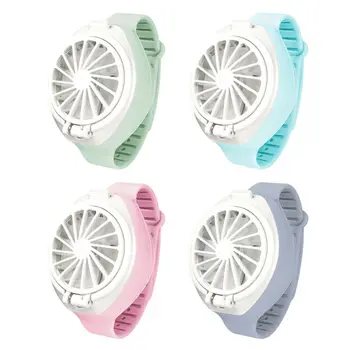 

USB Rechargeable Fan with Wrist Strap Portable Mini Cooling Fan Watch-Shaped Fan 3 Speed Control for Indoors Outdoors Traveling