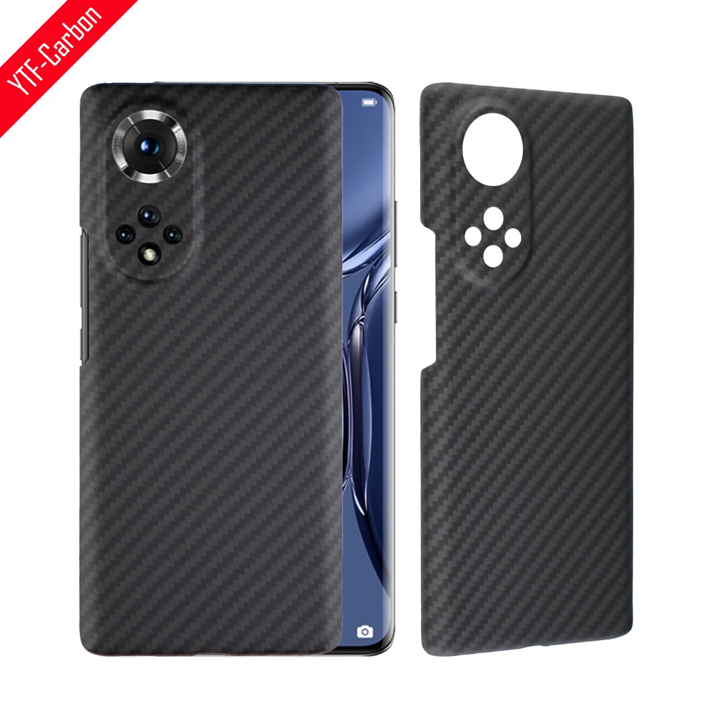 YTF-carbon Real carbon fiber phone case For huawei honor 50 pro case Ultra-thin Anti-fall aramid fiber Protective Hard Cover